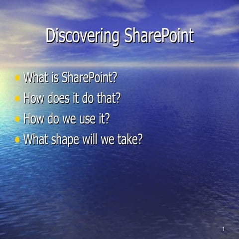 Intro To Share Point