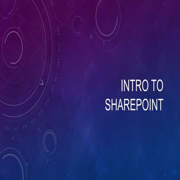 Intro to share point
