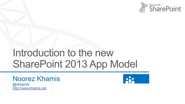 Introduction to the new SharePoint 2013 App Model