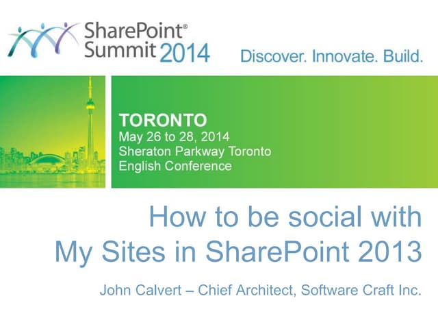 How to be Social with My Sites in SharePoint 2013