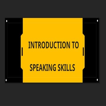 Introduction To Speaking Skills Pptx Introduction To Speaking Skills Pptx