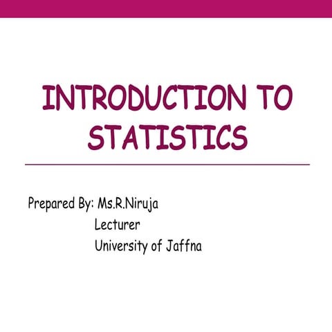 Intro to stats | PPT