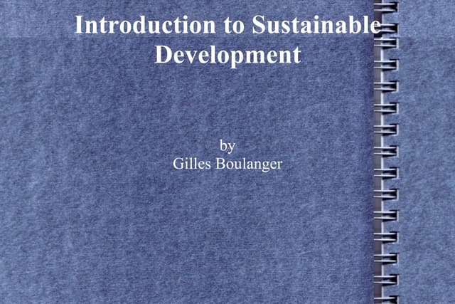 Intro To Sustainable Development