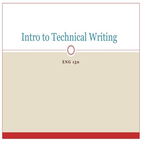 Intro to technical writing