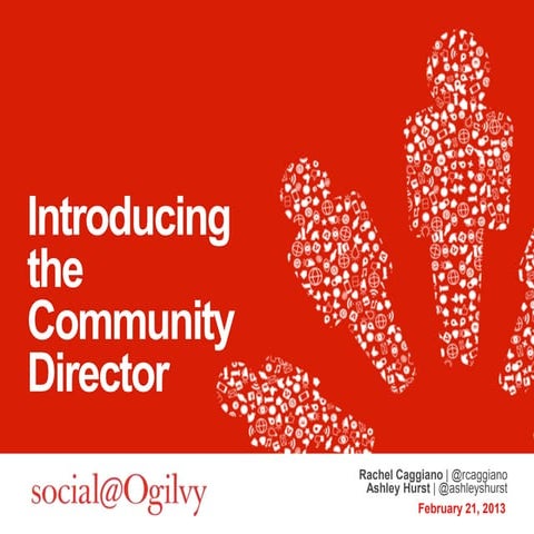 Introducing The Community Director - The Community Manager has Evolved #CMGR