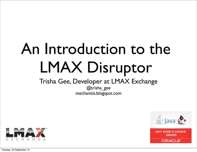 Workshop: Introduction to the Disruptor