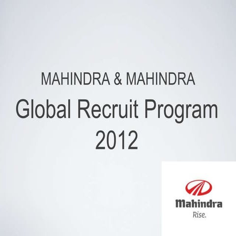 Intro to the Global Recruit Program