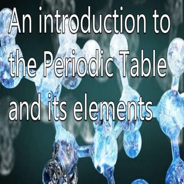 Intro to the pt and elements
