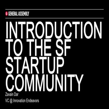 SF Startup Ecosystem