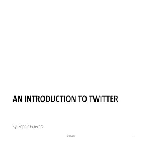 Introduction to Twitter