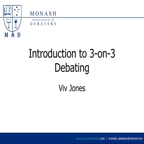 Intro To  University  Debating