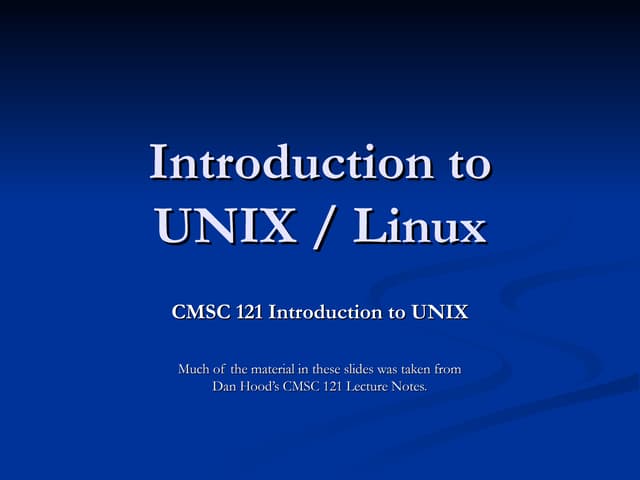 IntroToUnix.ppt introduction of unix linux