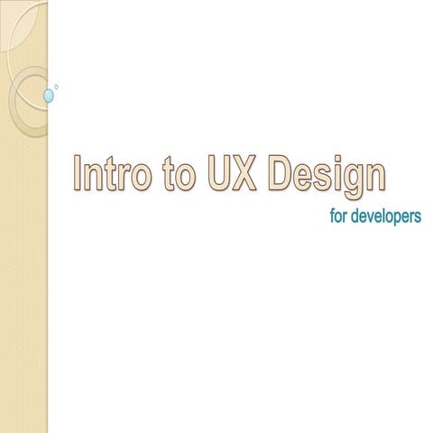Intro to user experience design