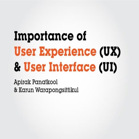 Importance of UX & UI
