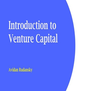 Introduction to Venture Capital