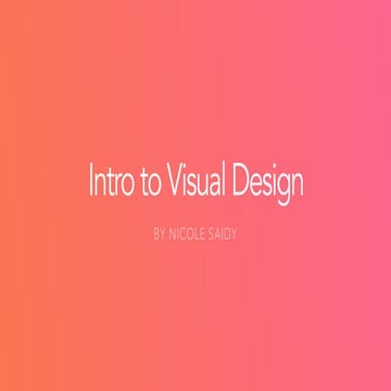 Intro to visual design workshop