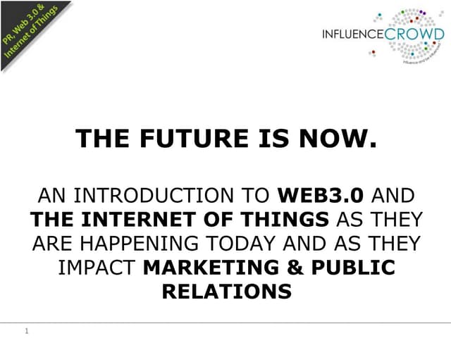 Intro to Web 3.0 and the Internet of Things