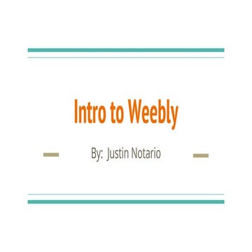 Intro to weebly