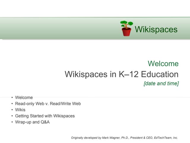 Intro to wikis in education