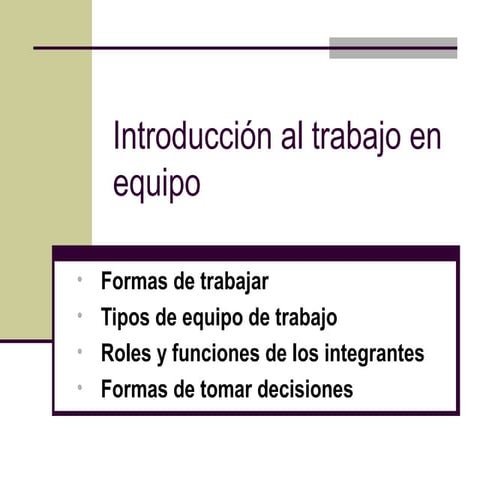 Intro trabajo equipo