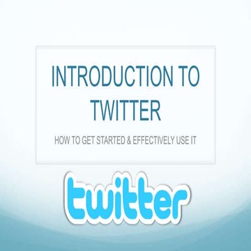 Introduction to Twitter
