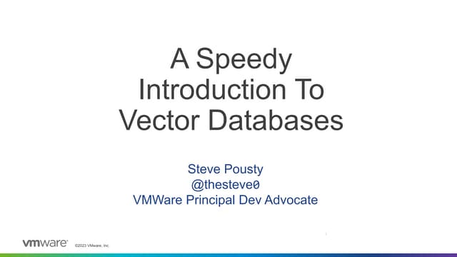 Distributed Vector Databases - What, Why, and How