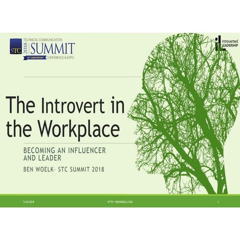 The Introvert in the Workplace: Becoming an Influencer and Leader #STC18