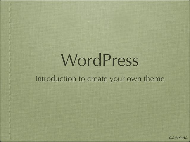 Introduction to WordPress Theme Development