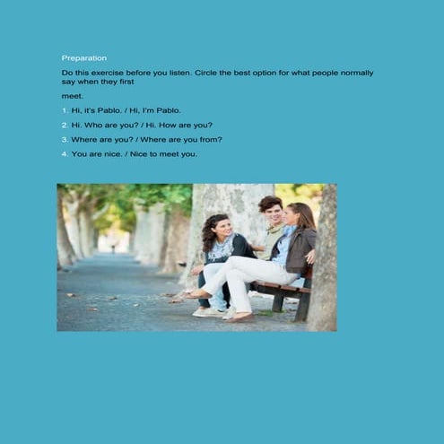 Actividad introducing a friends | PDF