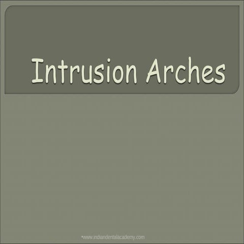 Intrusion arches /certified fixed orthodontic courses by Indian dental academy 