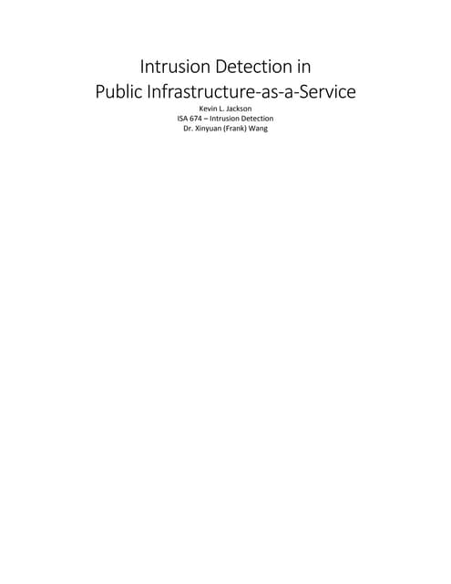 Intrusion Detection on Public IaaS  - Kevin L. Jackson