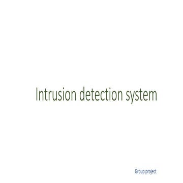 Intrusion Detection System