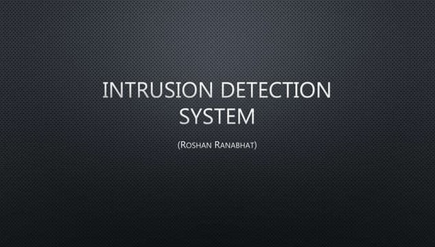 Intrusion detection system