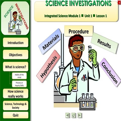 Integrated Science M1 Science Investigations