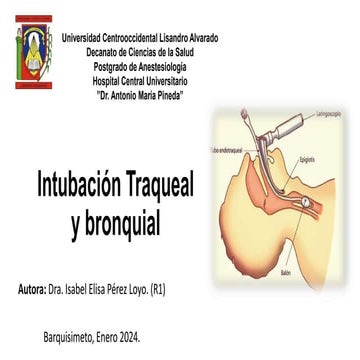 Intubacion orotraqueal indicaciones contraindicaciones