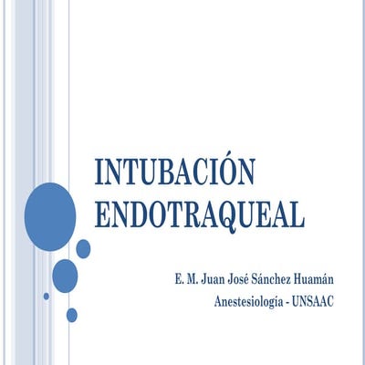 Intubacion endotraqueal