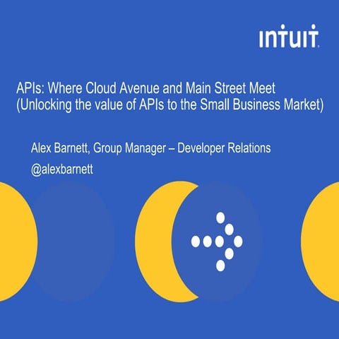 Intuit Partner Platform - APIs: Where Cloud Avenue and Main Street Meet 