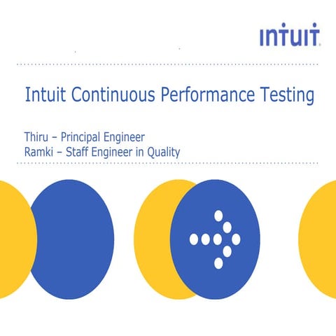 Intuit continuous performance testing for code camp temp