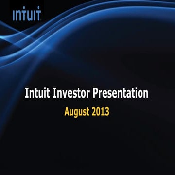 Intuit Investor Presentation August