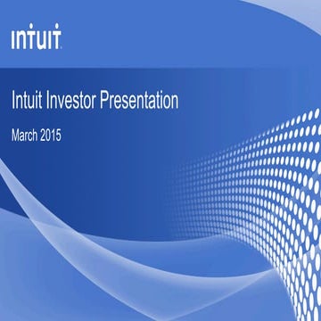 Intuit IR Deck - March 2015