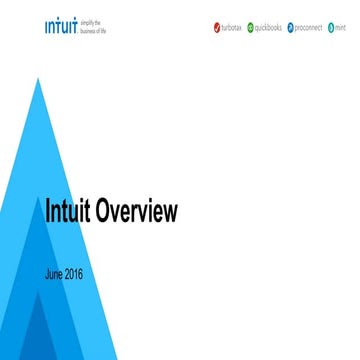 Intuit Investor Presentation June 2016