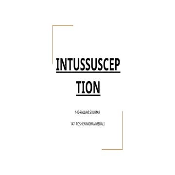 Intussusception | PPTX