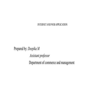 INTERNET AND WEB APPLICATION unit 1 presentation | PPTX