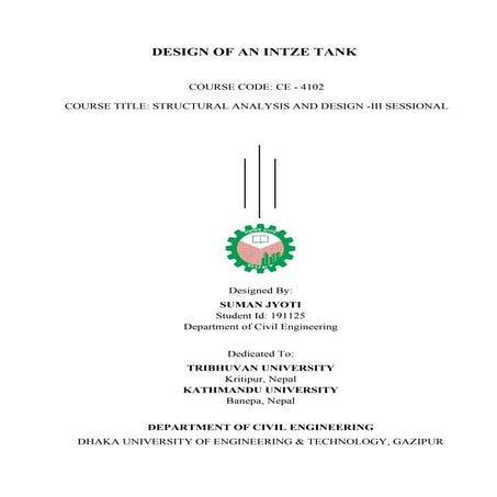 Intze Overhead Water Tank  Design by Working Stress - IS Method.pdf