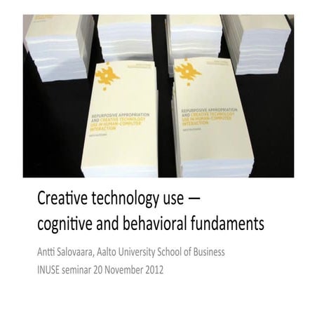 Inuse seminar Nov 20, 2012 Salovaara