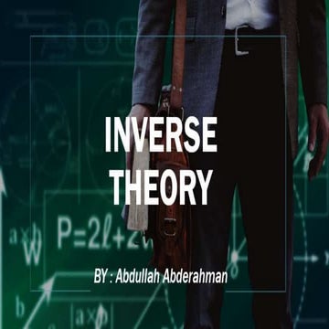 inverse theory and inversion of seismic 