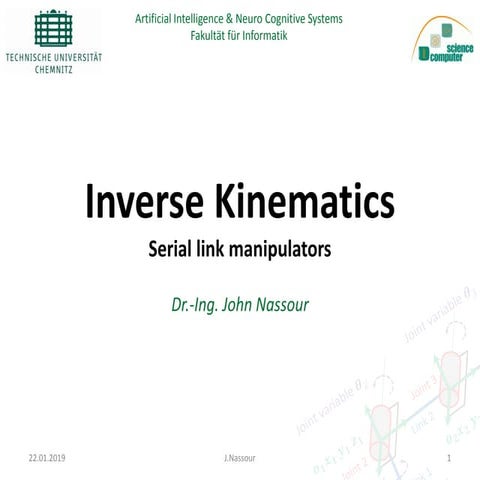 inverse kinematics of robotic manipulators