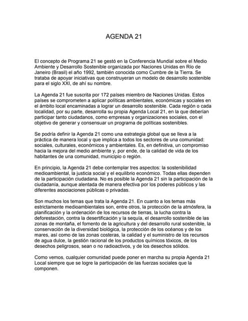 Inv. desarrollo sostenible(agenda 21...cumbre...)