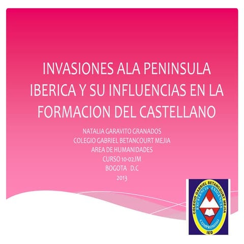 Invasiones a la peninsula iberica y sus influencias | PPTX