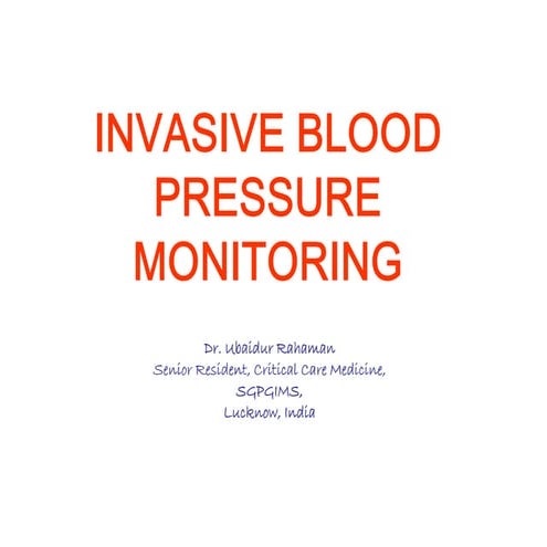 Invasive blood pressure_monitoring